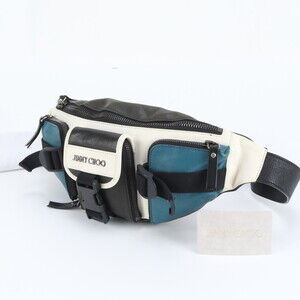 Jimmy Choo Leather Body Bag/Waist Pouch/Shoulder Bag for Men, with Guarantee ...